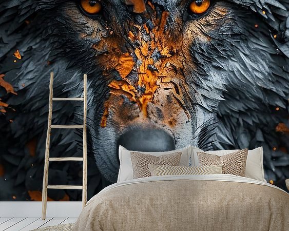 Voorbeeld van het werk in een kamer