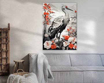 Japanse kraanvogelbloem van Vicky Hanggara
