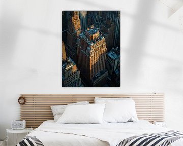 Manhattan van bovenaf van fernlichtsicht