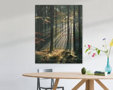 Magisches Licht im Wald