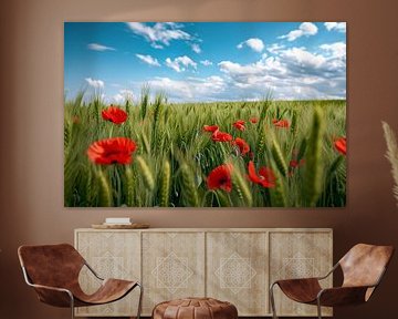 Veld met wilde bloemen