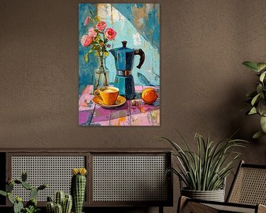 Voorbeeld van het werk in een kamer