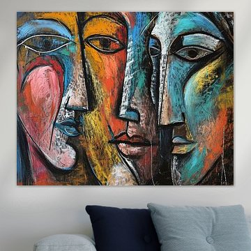 Abstrakte Gesichter 1 von Ekaterina Veselova