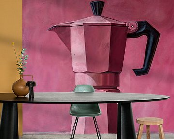 Koffie - Koffiepot - Percolator - Roze van Marianne Ottemann - OTTI
