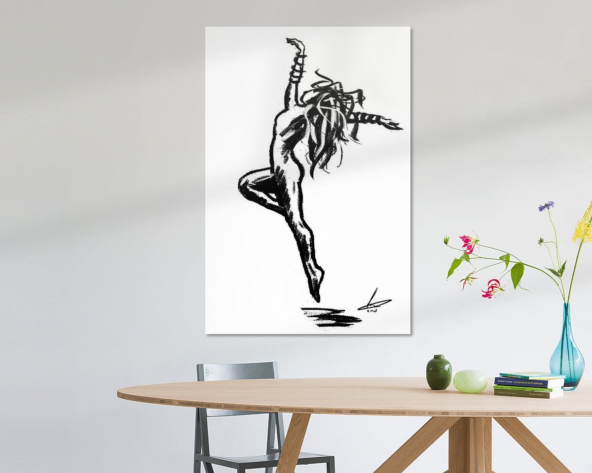 Voorbeeld van het werk in een kamer
