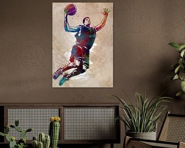 Basketbal speler sport kunst #basketbal van JBJart Justyna Jaszke