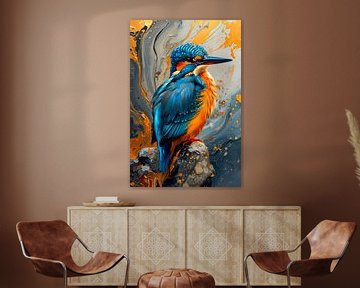 Kingfisher between Marble by But First Framing