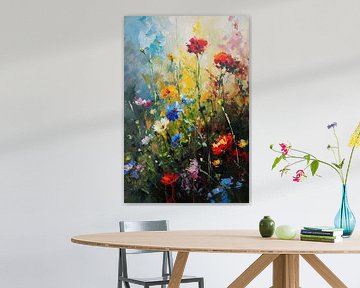 Levendige Tuin | Abstract Bloemen van Blikvanger Schilderijen