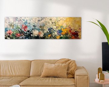 Bloementuin | Abstracte Bloemen van ARTEO Schilderijen
