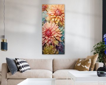 Dancing Dahlias's | Floral Impressionism by Abstract Painting