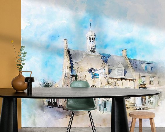 Voorbeeld van het werk in een kamer