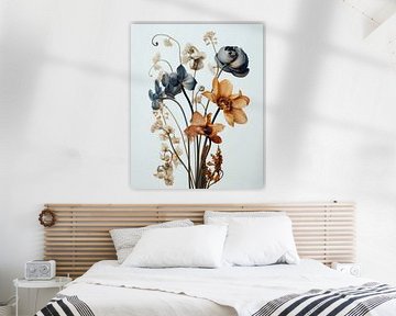 Modern still life with flowers, contemporary art by Carla Van Iersel