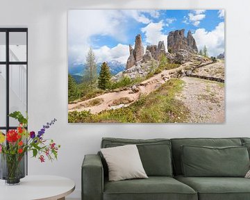 The five rock towers Cinque Torri in the Dolomites Alps South Tyrol by SusaZoom