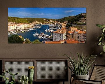Bonifacio panorama, Corsica, Frankrijk van Adelheid Smitt