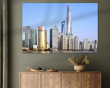 Panorama-Geschäftszentrum Shanghai von Frans van Huizen