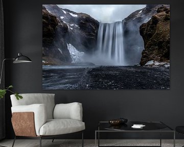 Chute d'eau de Skógafoss en Islande sur Franca Gielen