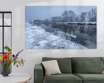 Ringvaart langs de Oostdijk in de sneeuw van peterheinspictures