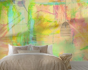 Kleurenlied Geometrisch 1 Geel Groen van Claudia Gründler