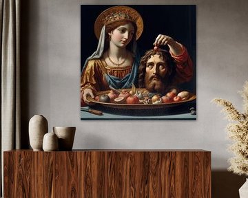 Salome and the head of John the Baptist by By Nathan