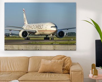 Etihad Cargo Boeing 777 Frachtflugzeug. von Jaap van den Berg