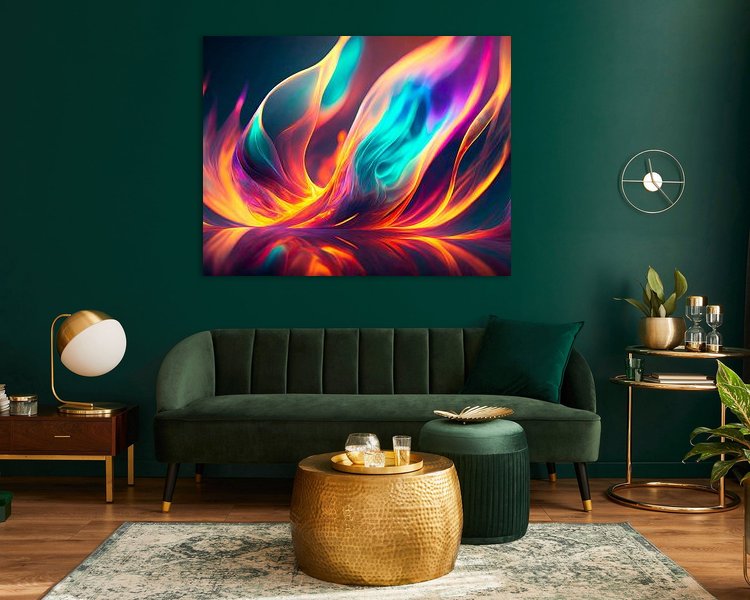 Voorbeeld van het werk in een kamer