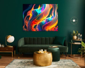 Regenbogenfarben mit Kunstformen