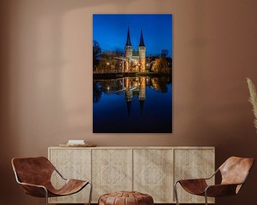 Fairy evening at the Oostpoort in Delft by Jeroen de Jongh