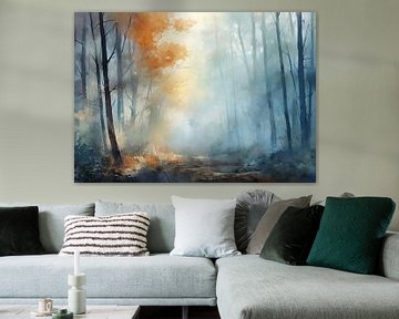 Forest Landscape Art by Abstract Painting