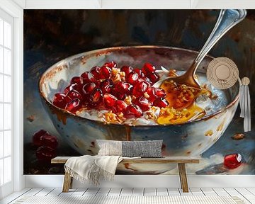 Yoghurt Bowl met Granaatappel van ARTEO Schilderijen