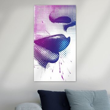 Explosie van Pop: Lippen in Halftoon