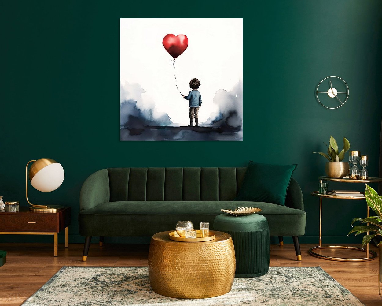 Voorbeeld van het werk in een kamer