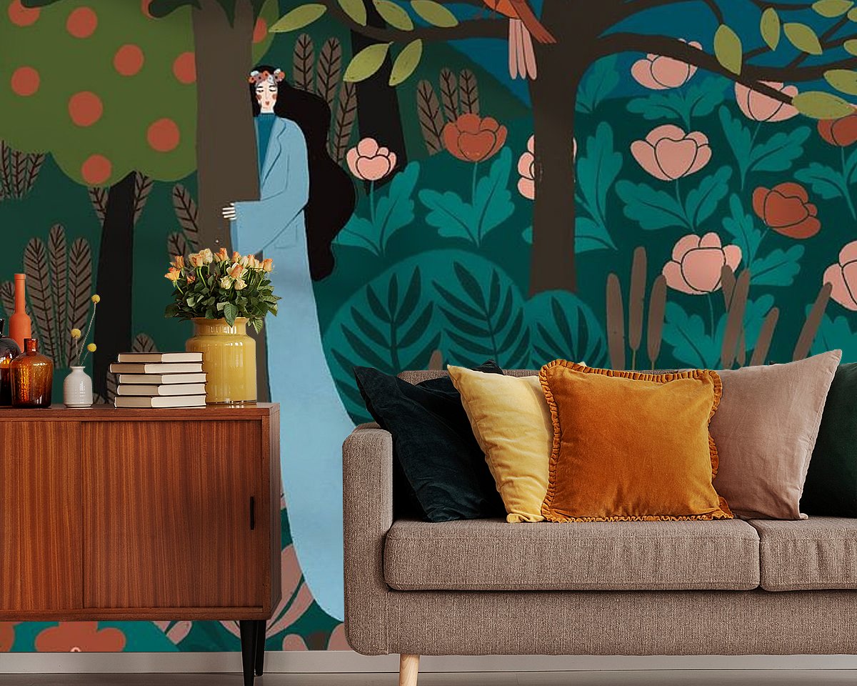 Voorbeeld van het werk in een kamer