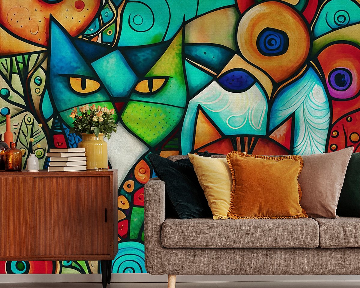 Voorbeeld van het werk in een kamer