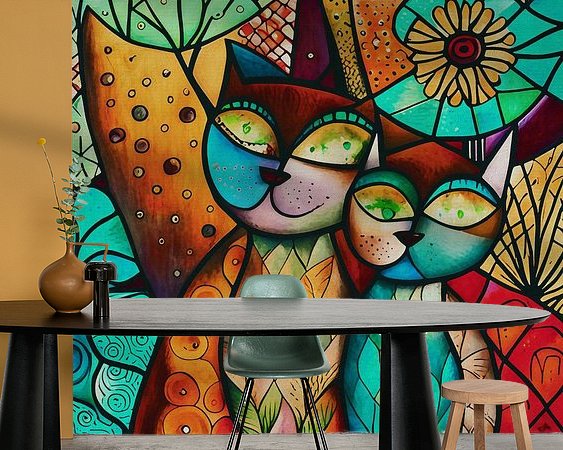 Voorbeeld van het werk in een kamer