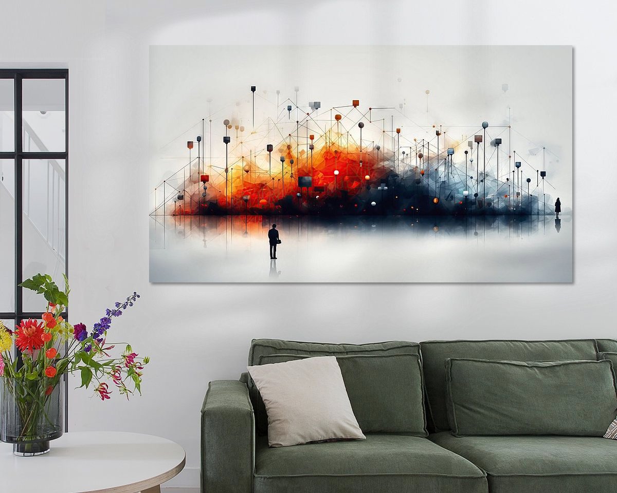 Voorbeeld van het werk in een kamer