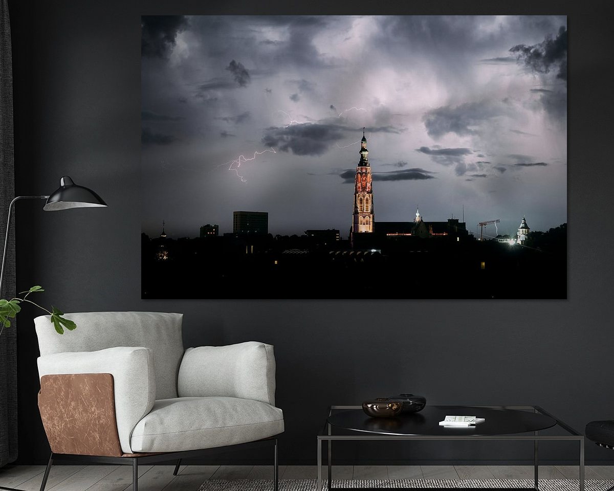 Voorbeeld van het werk in een kamer