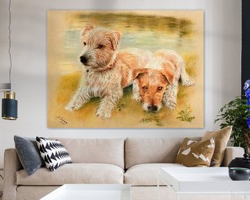 Hondenportret Jack Russell Terrier van Marita Zacharias