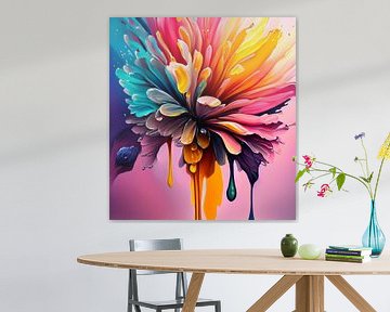 Bloemen druppels van Debbie van Eck