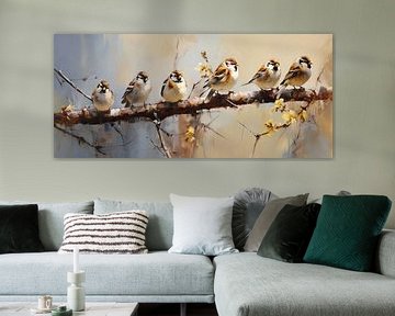 Schilderij: Vogels van Blikvanger Schilderijen