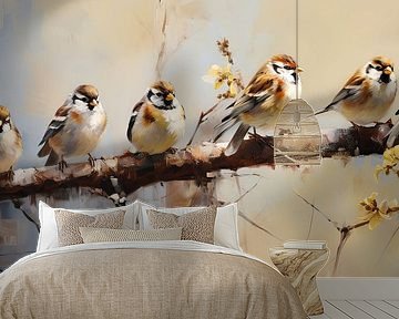 Schilderij: Vogels van Blikvanger Schilderijen