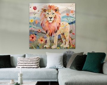Geometrischer Löwe von De Mooiste Kunst