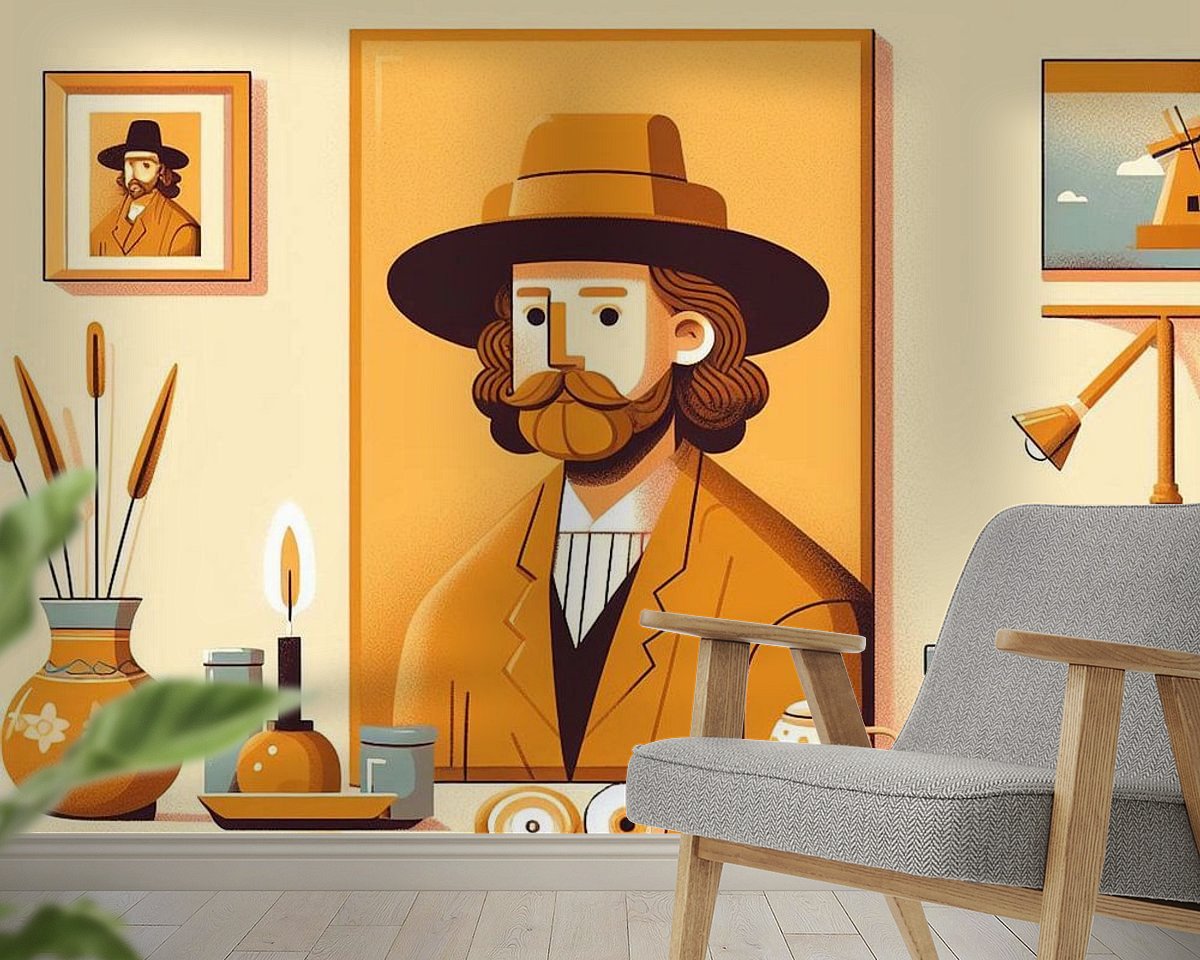 Voorbeeld van het werk in een kamer