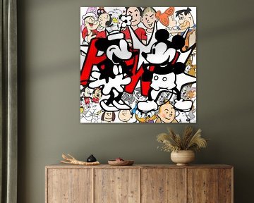Famous lovecouples - ' Mickey en Minnie Mouse ' van Jole Art (Annejole Jacobs - de Jongh)