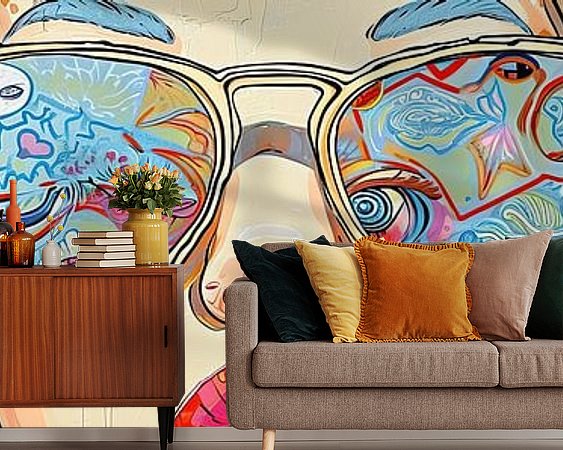 Voorbeeld van het werk in een kamer