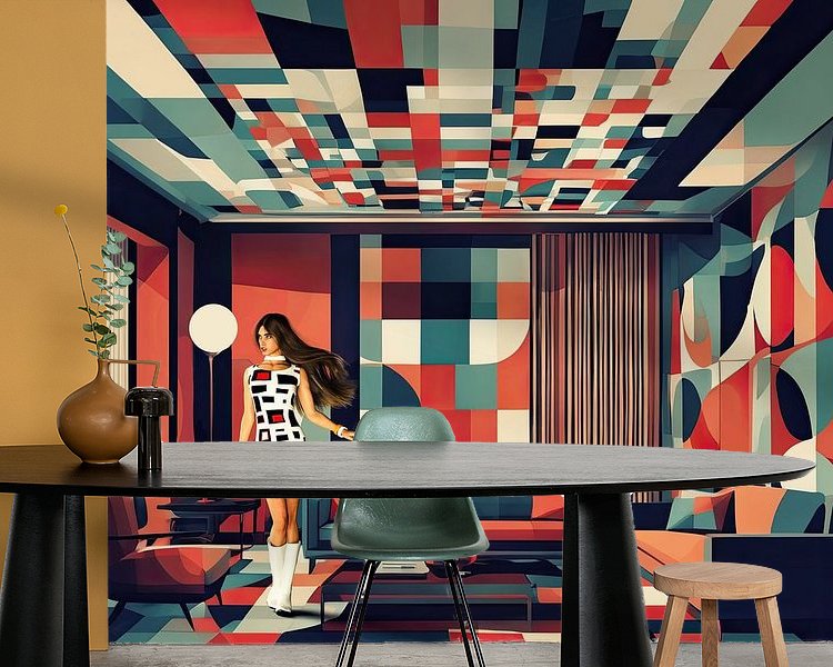 Voorbeeld van het werk in een kamer