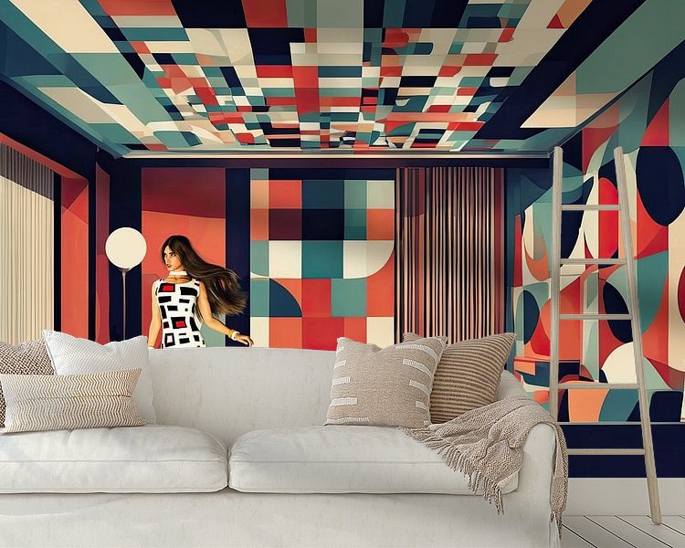 Voorbeeld van het werk in een kamer