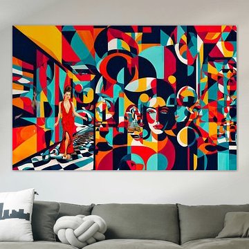 Escher's Dame in Rot