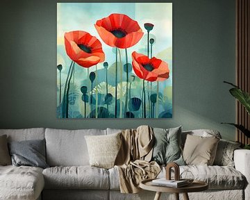 Coquelicots sur Lauri Creates