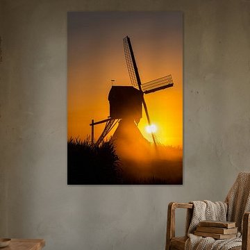 Lever de soleil au moulin