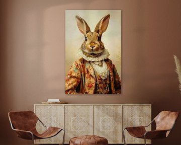 Porträt eines Kaninchens aus dem 19. Jahrhundert von But First Framing